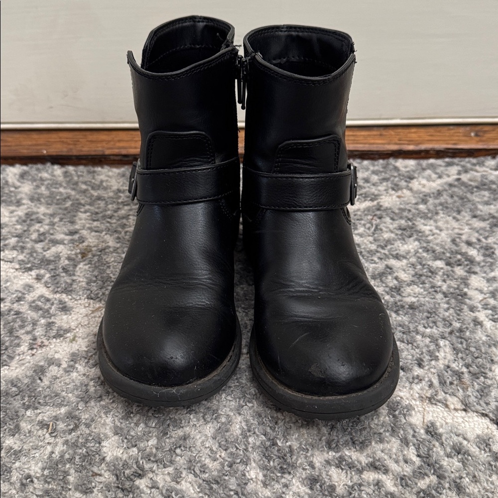 Black Leather Ankle Boots